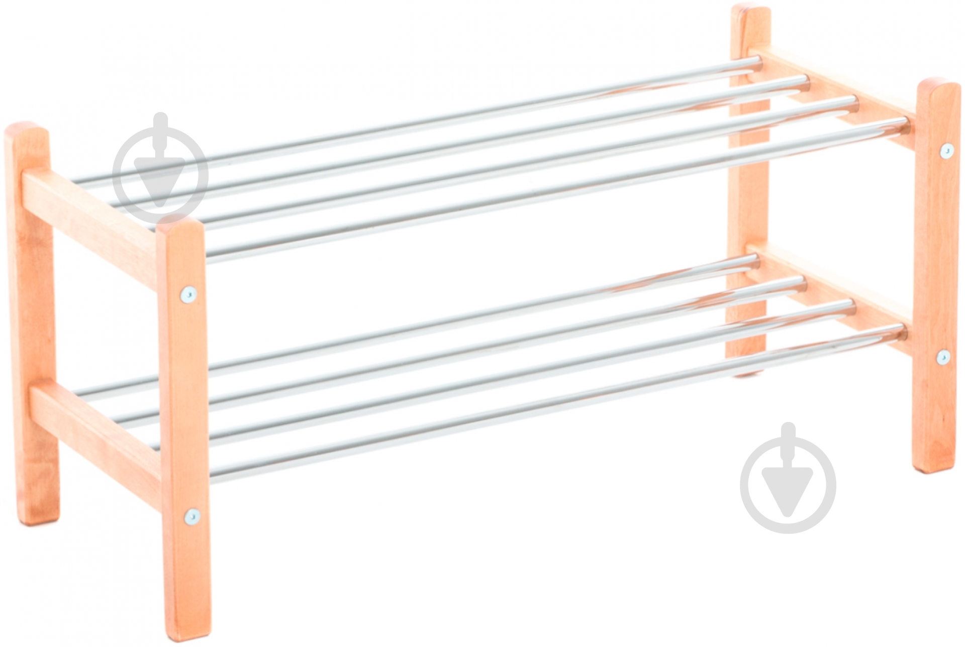 Подставка для обуви Fenster Элегант 750x330x360 мм бук/алюминий - фото 1 Подставка для обуви Fenster Элегант 750x330x360 мм бук/алюминий - фото 1