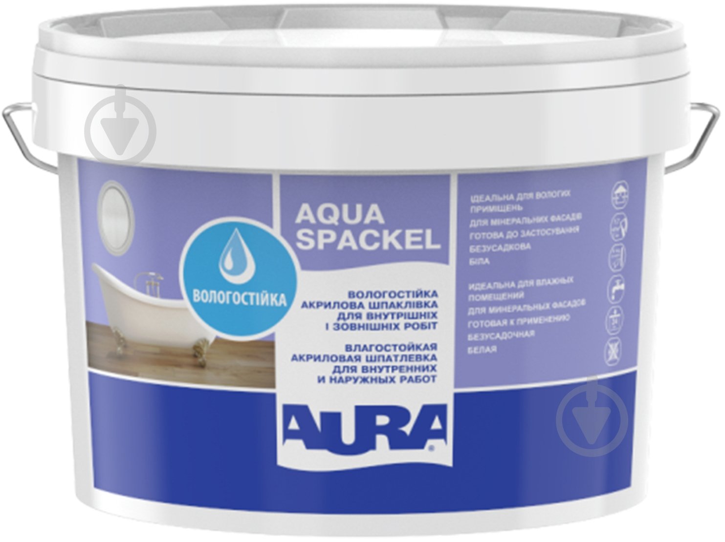 Шпаклівка Aura Luxpro Aqua Spackel 1,2 кг - фото 1