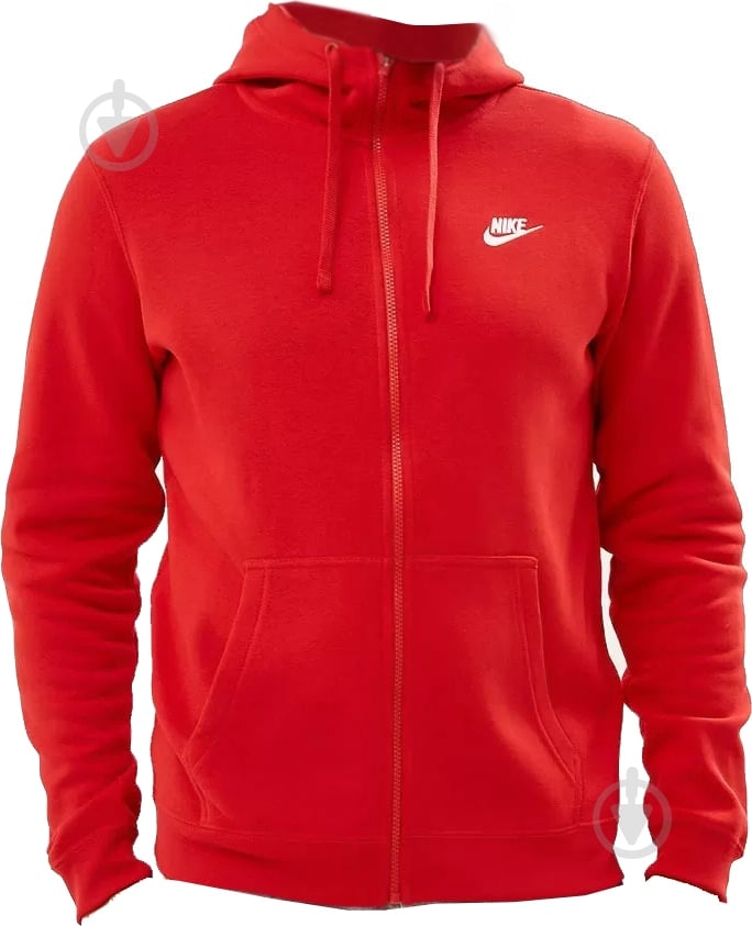 ᐉ Джемпер Nike M NSW CLUB HOODIE FZ BB 804389-657 р. L красный