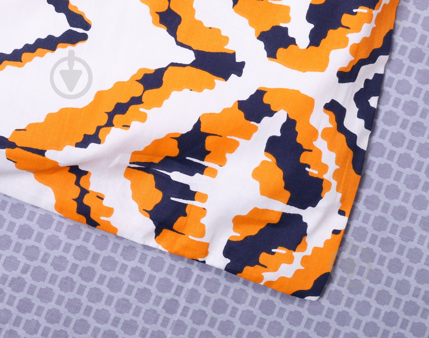 Комплект постельного белья Yellow Zigzag 1,5 серый с рисунком Ibodo - фото 3