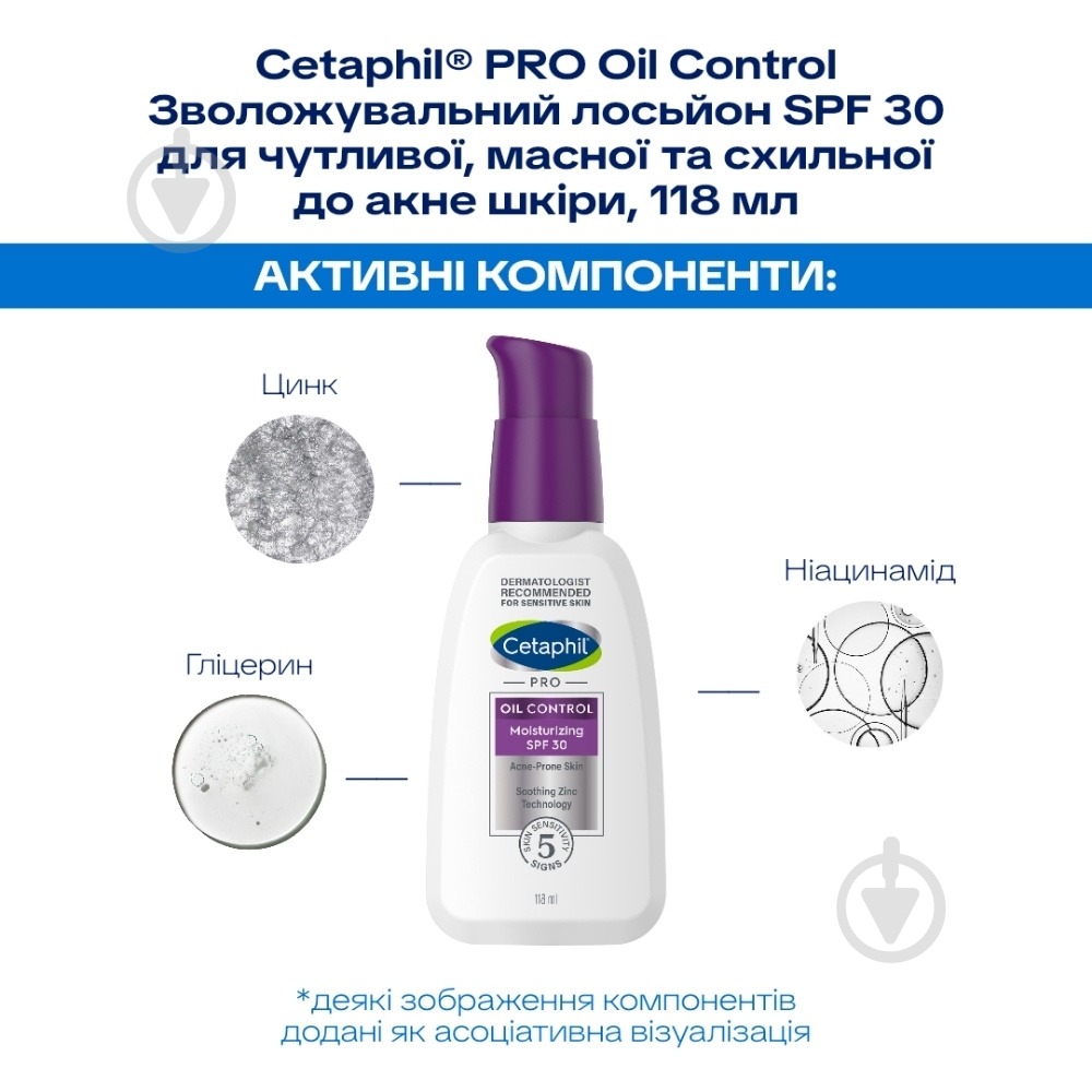 Лосьон Cetaphil PRO Oil Control PRO Oil Control SPF 30 118 мл - фото 2