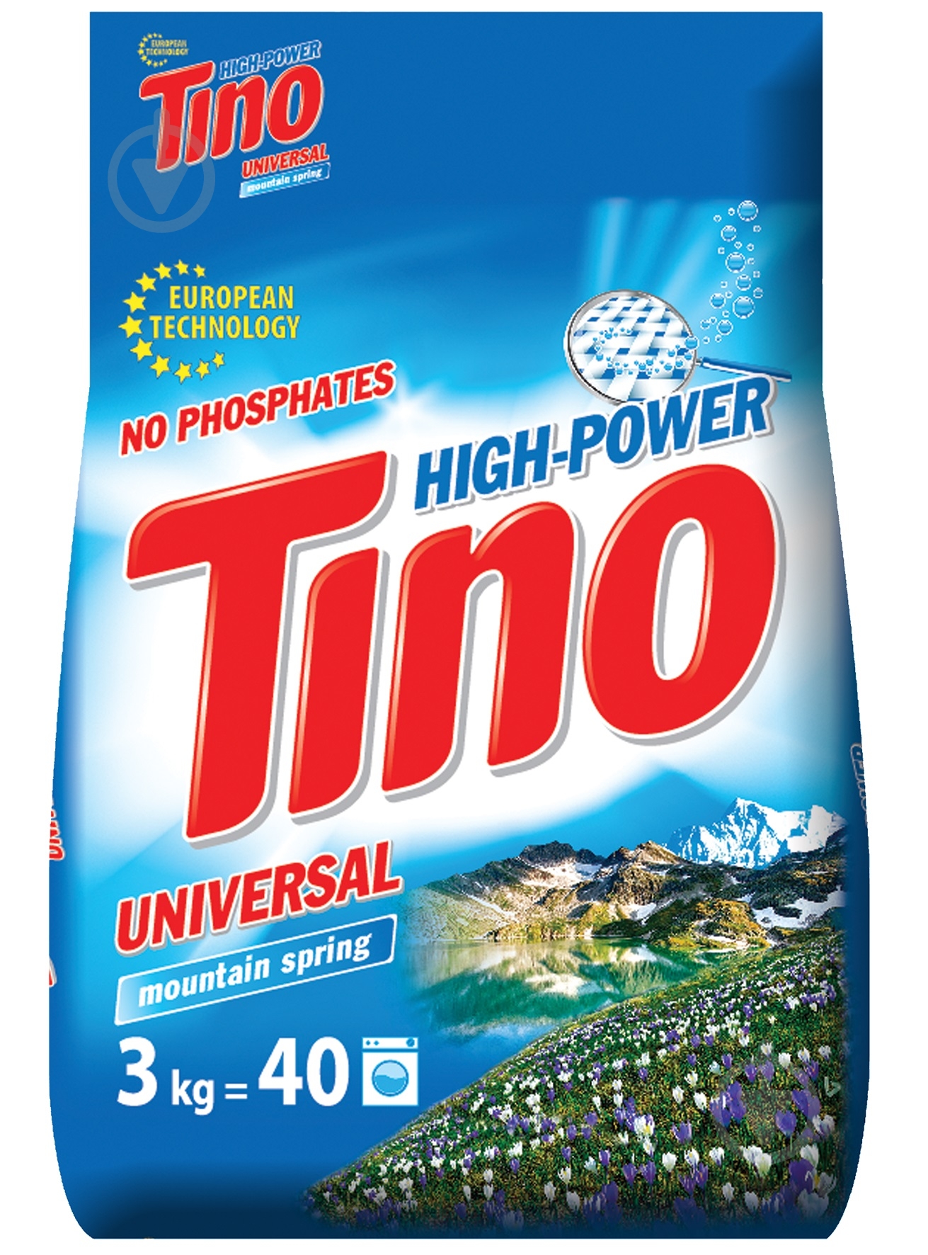 Стиральный порошок для машинной и ручной стирки Tino High-Power Mountain spring 3 кг - фото 1