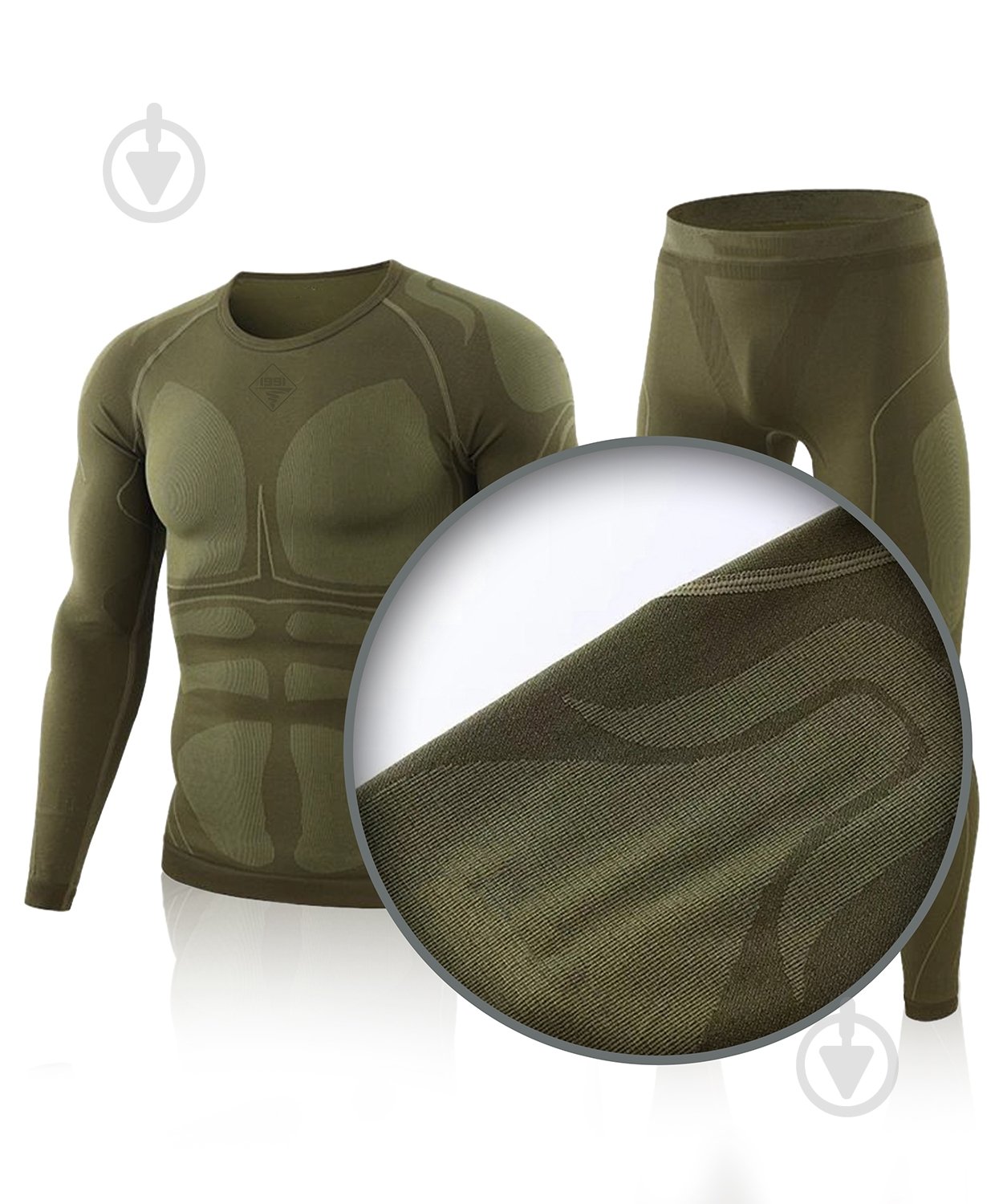 Термобілизна 1991 ТМ безшовна, комплект, 34123-JA-09-3-G-M р.M зелений - фото 5