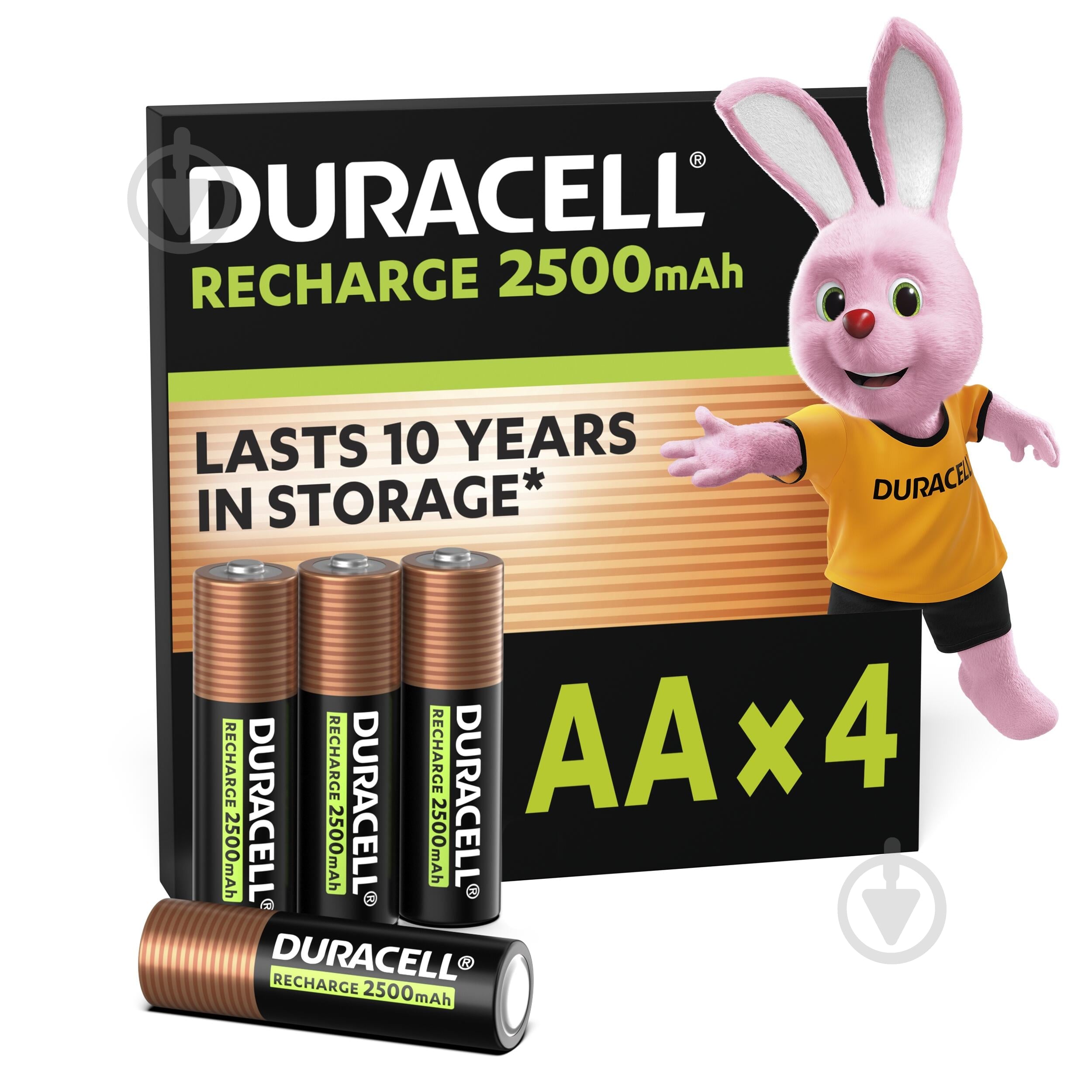 Аккумуляторы Duracell 2500 mAh AA (пальчиковые) 4 шт. - фото 1