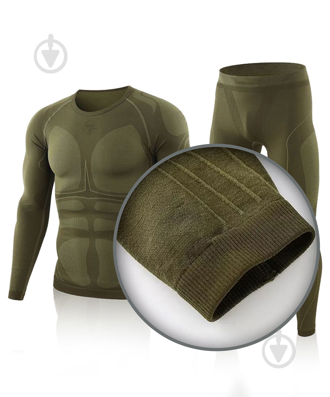 Термобілизна 1991 ТМ безшовна, комплект, 34123-JA-09-3-G-L р.L зелений - фото 4 Термобілизна 1991 ТМ безшовна, комплект, 34123-JA-09-3-G-L р.L зелений - фото 4