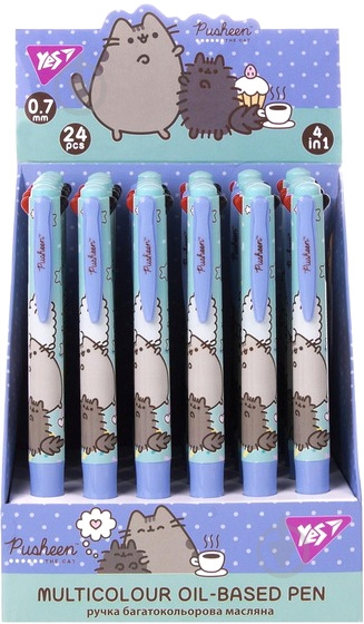 Ручка шариковая YES Pusheen 0,7 мм 4 цвета - фото 4 Ручка шариковая YES Pusheen 0,7 мм 4 цвета - фото 4