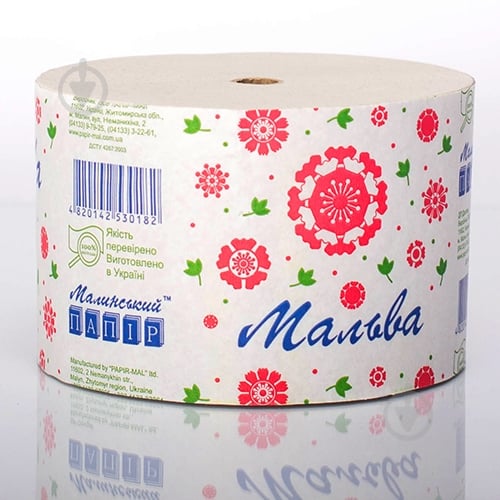 Туалетная бумага Малинський папір d 12 см однослойная 1 шт. - фото 1