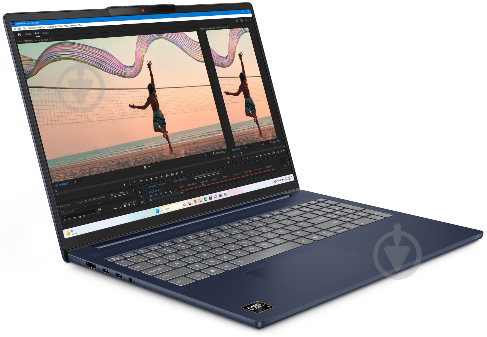 Ноутбук Lenovo ideapad Slim 5 16ARP10 16" (83HU002YRA) cosmic blue - фото 12