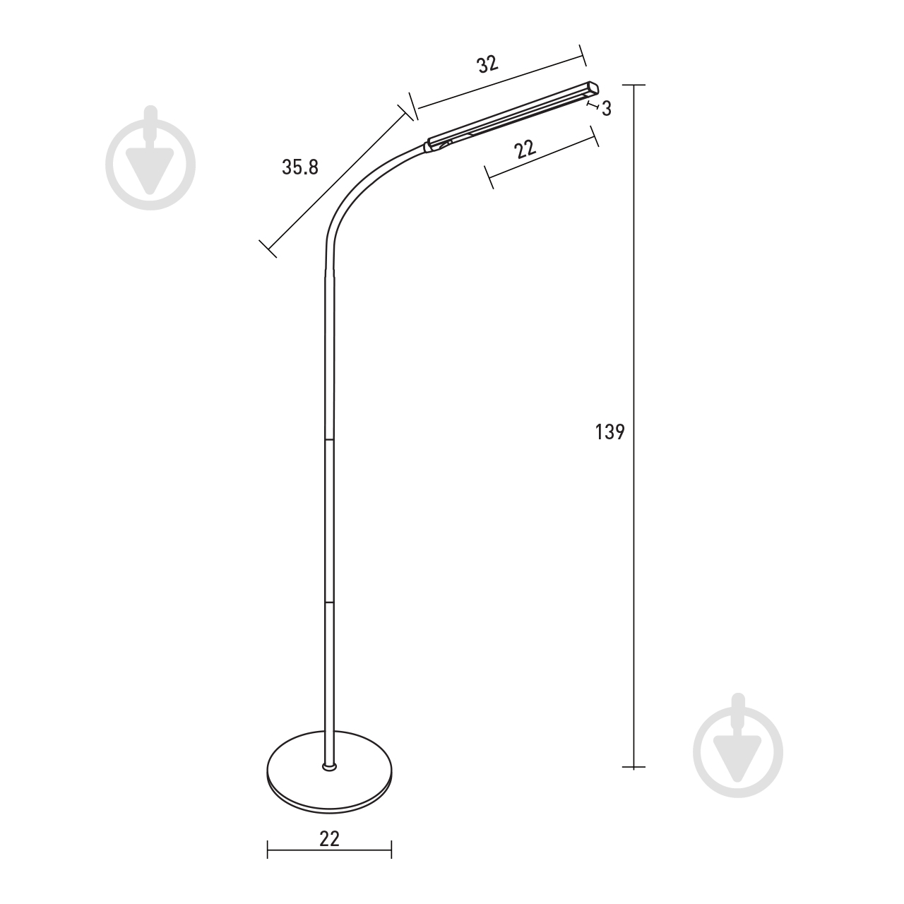 ВИТРИНА! Торшер Eurolamp LED dimmable 7 Вт белый - фото 3