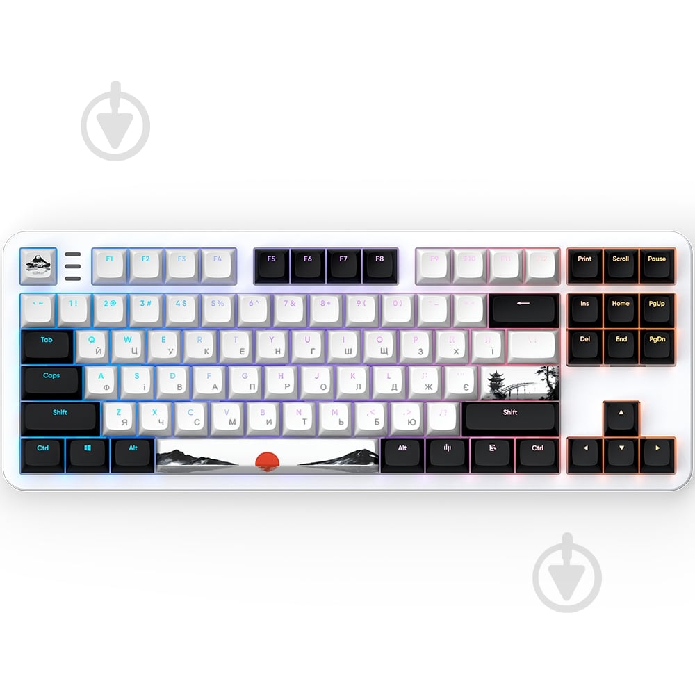 Клавіатура ігрова Dark Project ALU87 Fuji II Mechanical (DPKB_FUJI_87_ANSI) white/black - фото 1 Клавіатура ігрова Dark Project ALU87 Fuji II Mechanical (DPKB_FUJI_87_ANSI) white/black - фото 1