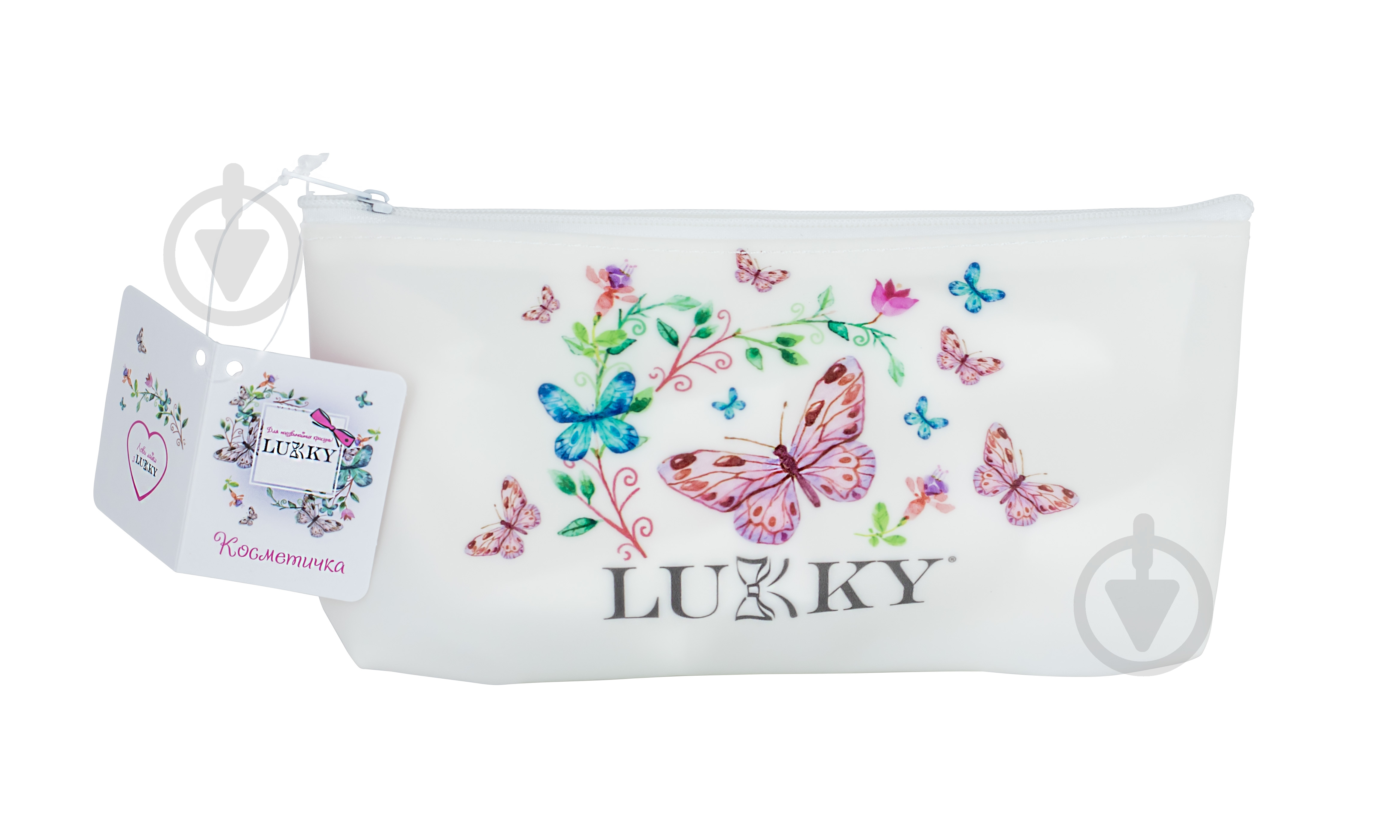 Косметичка Lukky на молнии матовая белая - фото 1