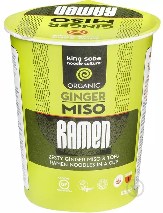 Суп King Soba Рамен с гречневой лапшой, мисо пастой и имбирем 85 г (90129) - фото 1 Суп King Soba Рамен с гречневой лапшой, мисо пастой и имбирем 85 г (90129) - фото 1