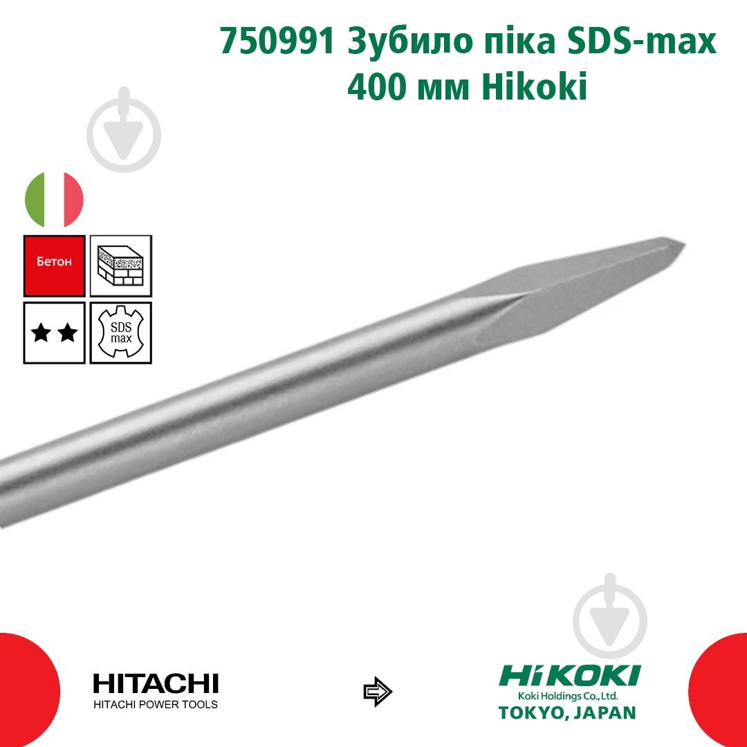 Піка Hitachi SDS-max 400 мм 750991 - фото 3