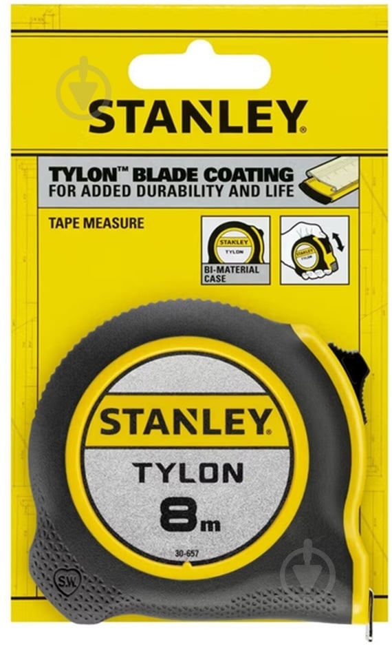 Рулетка Stanley Tylon 0-30-657 8 м x 25 мм - фото 1