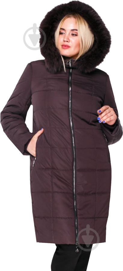 Куртка жіноче зимове Adonis КАМЕЛІЯ Z19-329/C#499 F р.XL темно-фіолетове - фото 1