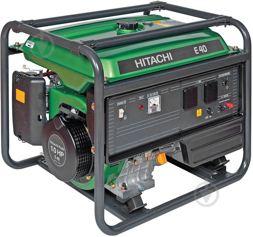 Генератор бензиновый Hitachi 3,3 кВт / 4 кВт 220 В E40 - фото 1