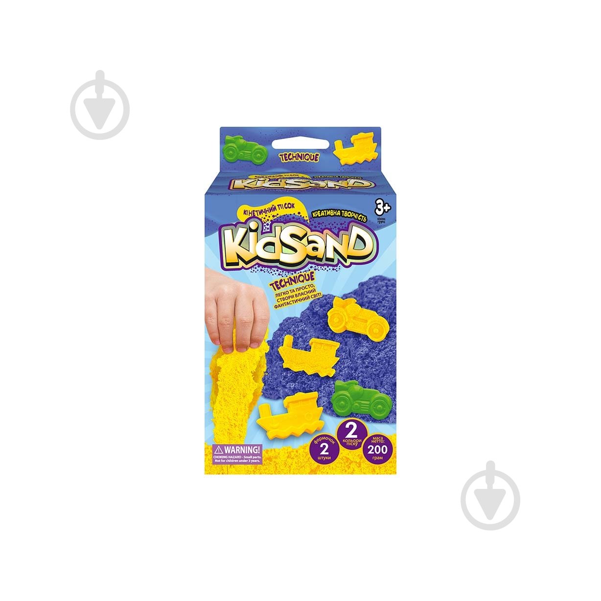 Кінетичний пісок Danko Toys Креативна творчість KidSand 200 г KS-05-01U - фото 3 Кінетичний пісок Danko Toys Креативна творчість KidSand 200 г KS-05-01U - фото 3