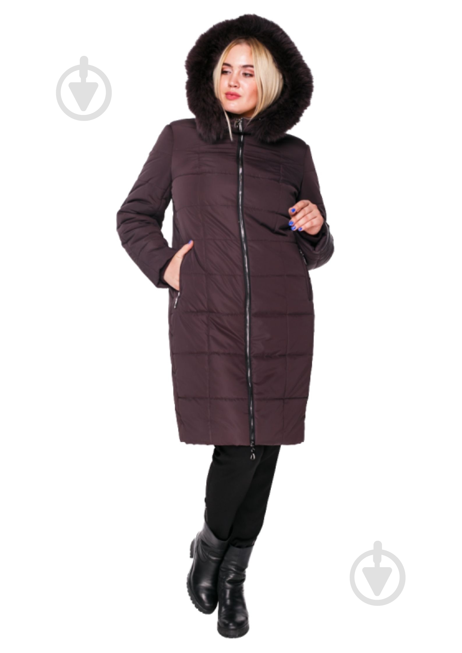 Куртка жіноче зимове Adonis КАМЕЛІЯ Z19-329/C#499 F р.58 темно-фіолетове - фото 4