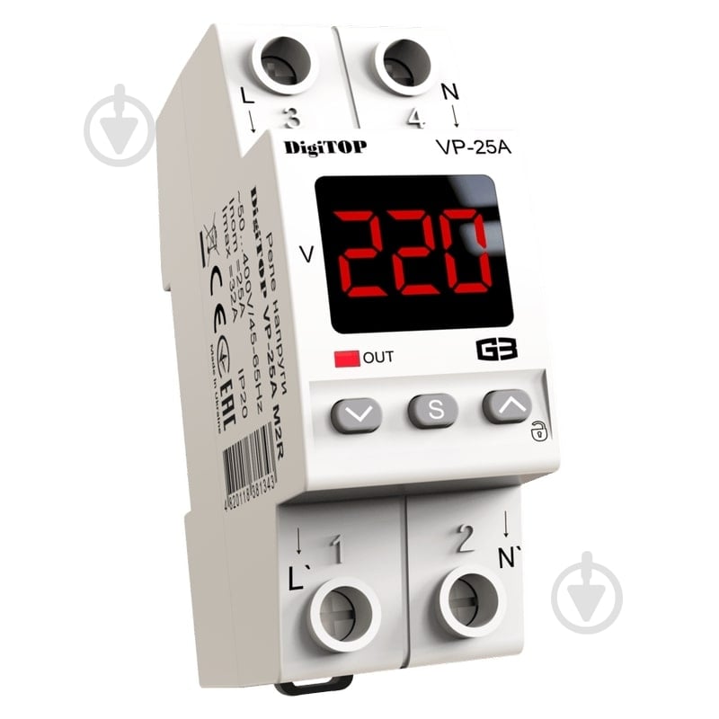 Реле напряжения DigiTOP VP-25A M2R - фото 1