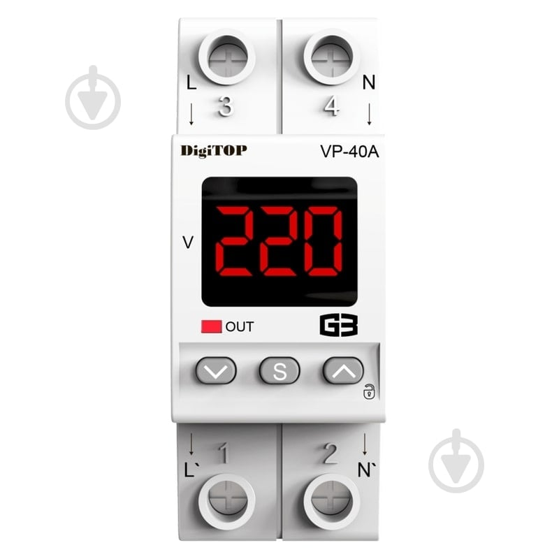 Реле напруги DigiTOP VP-40A M2R - фото 2