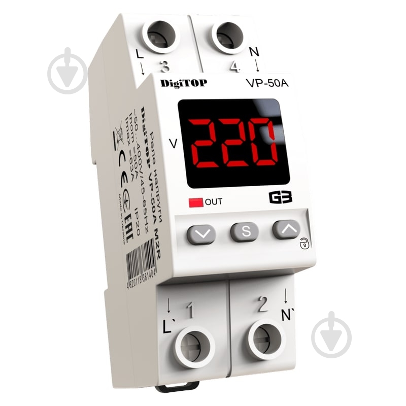 Реле напруги DigiTOP VP-50A M2R - фото 1