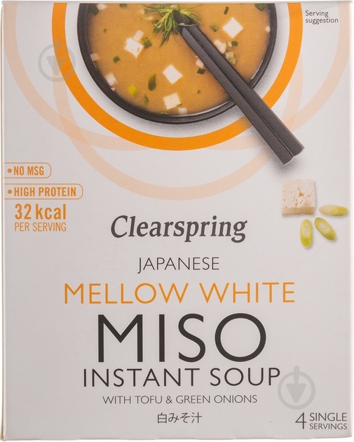 Смесь для приготовления Clearspring белый мисо суп с тофу 40 г (22909) - фото 1 Смесь для приготовления Clearspring белый мисо суп с тофу 40 г (22909) - фото 1