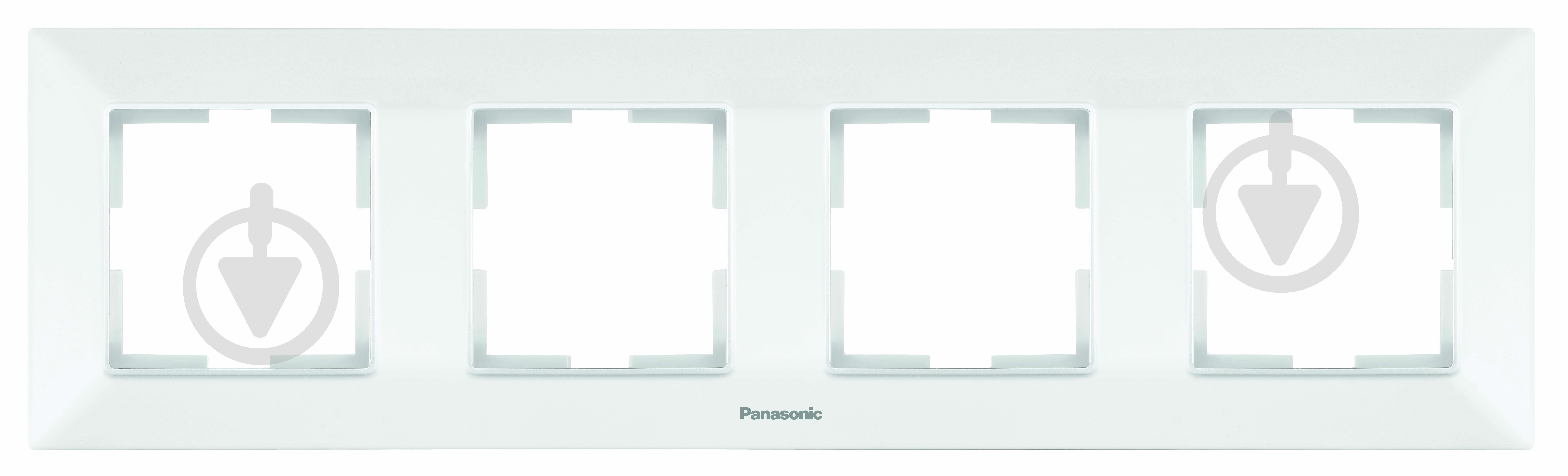 Рамка четырехместная Panasonic Arkedia Slim горизонтальная белый 480500133 - фото 1 Рамка четырехместная Panasonic Arkedia Slim горизонтальная белый 480500133 - фото 1