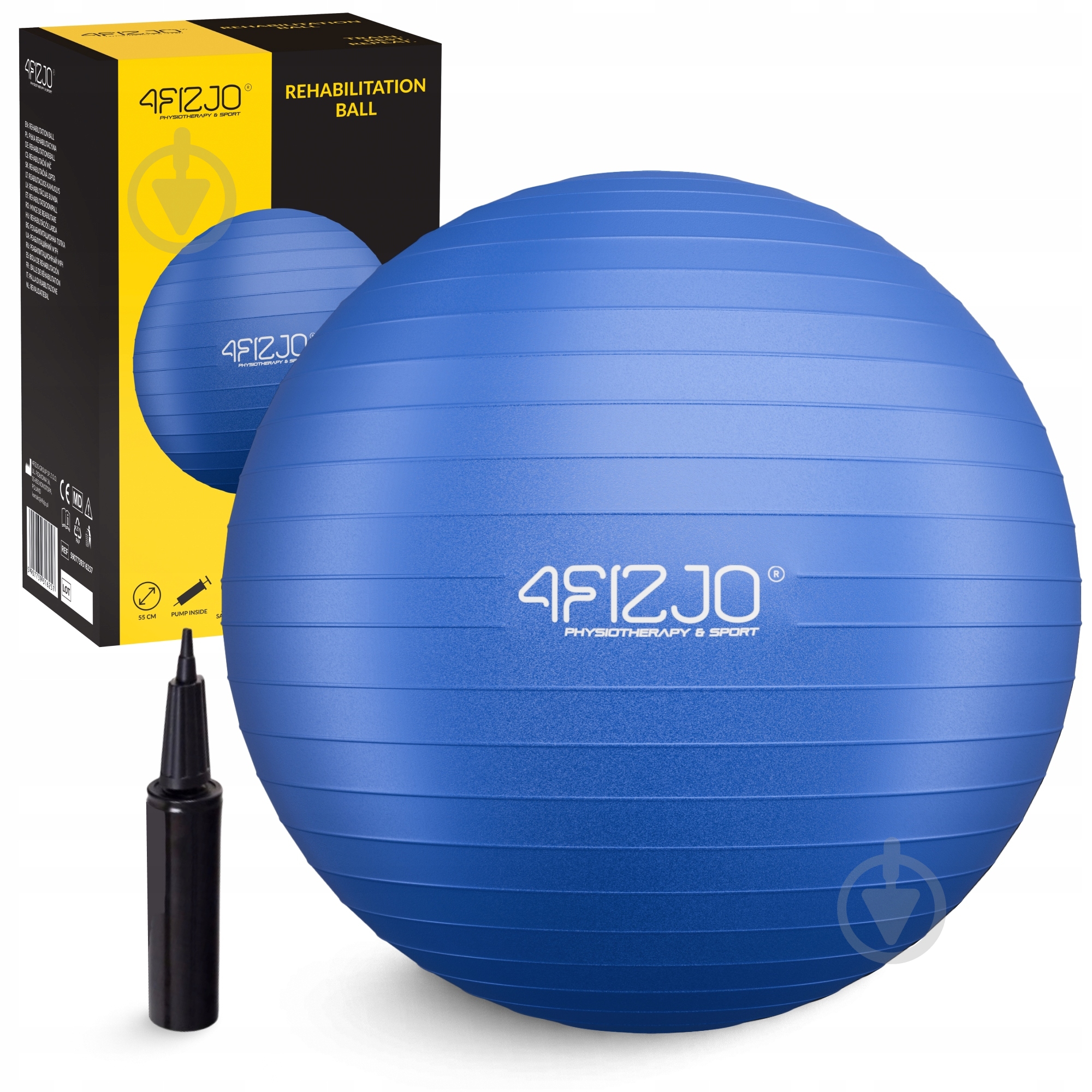 Фитбол 4fizjo 55 см Anti-Burst Blue d55 см P-5905973404723 - фото 1 Фитбол 4fizjo 55 см Anti-Burst Blue d55 см P-5905973404723 - фото 1