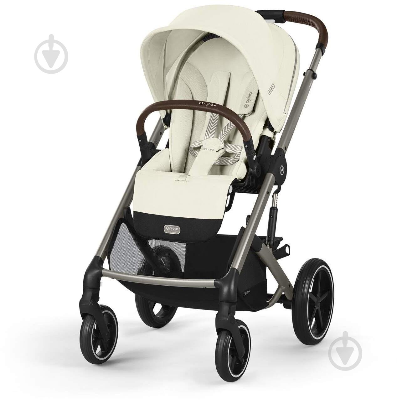 Коляска прогулянкова Cybex Balios S Lux TPE Seashell Beige (з бампером) - фото 1