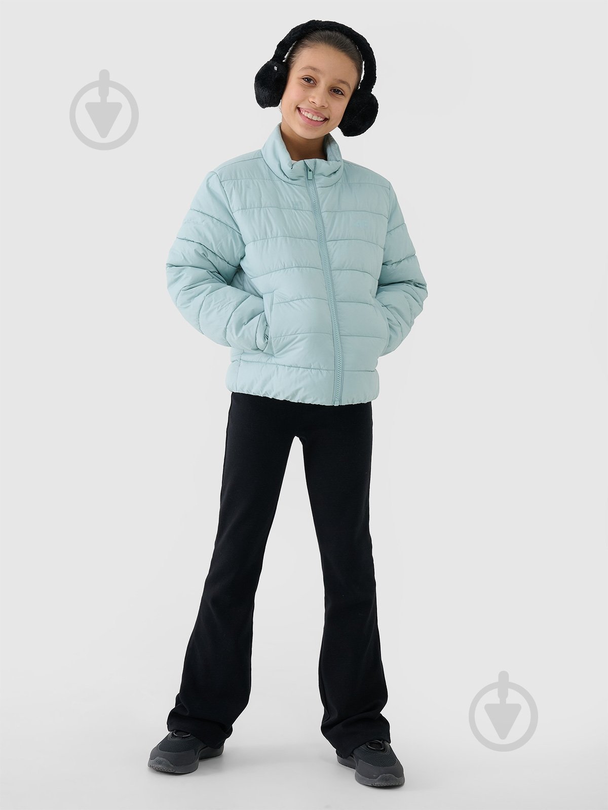 Куртка для дівчаток демісезонна 4F DOWN JACKET F515 4FJWSS25TDJAF515-47S р.122 бірюзова - фото 3 Куртка для дівчаток демісезонна 4F DOWN JACKET F515 4FJWSS25TDJAF515-47S р.122 бірюзова - фото 3