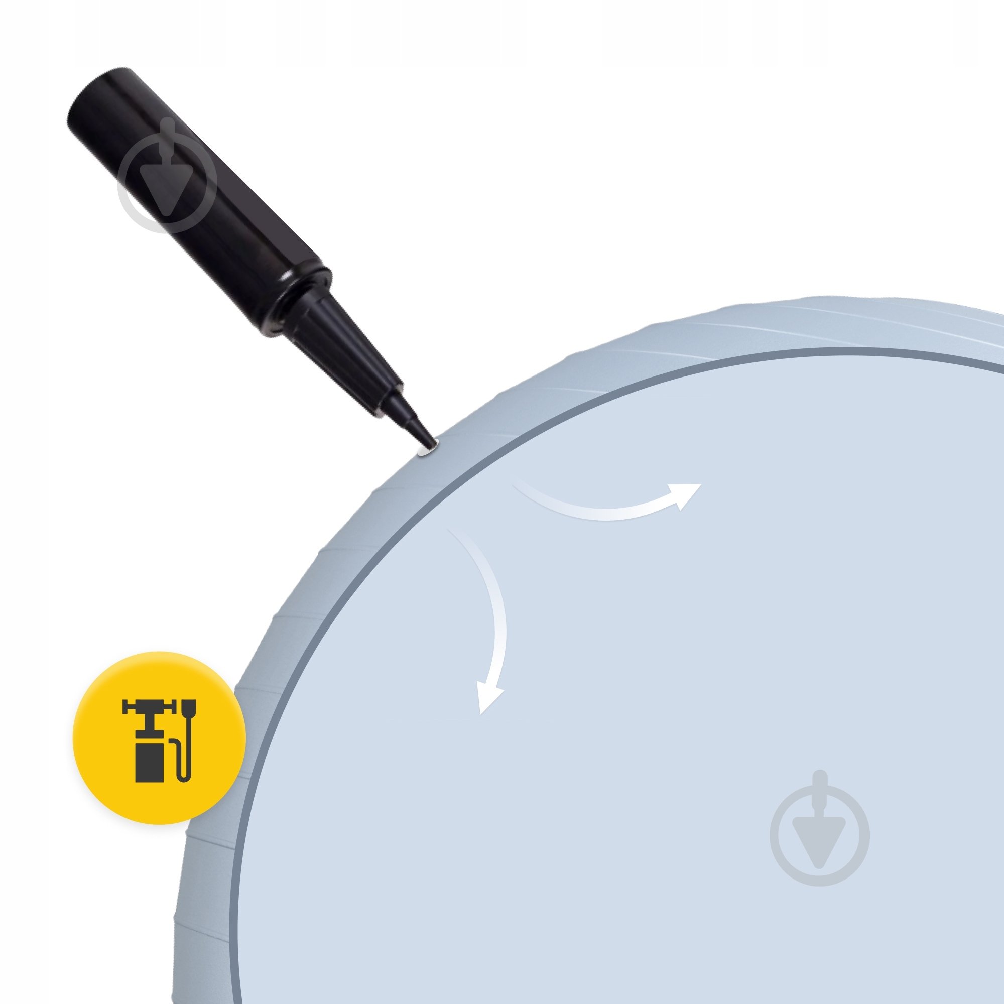 Фітбол 4fizjo Anti-Burst Grey d55 см P-5905973404747 - фото 3