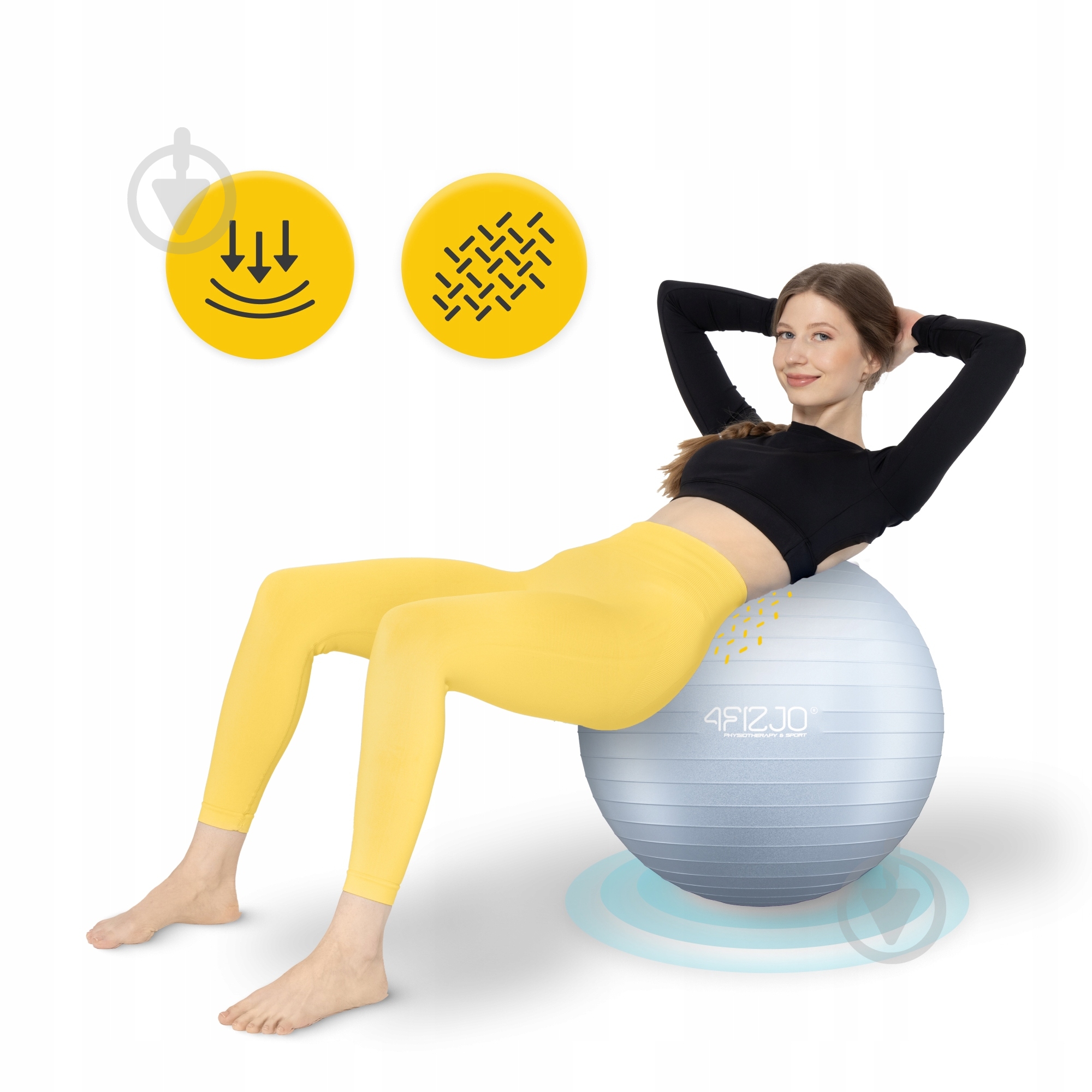 Фітбол 4fizjo Anti-Burst Grey d55 см P-5905973404747 - фото 10