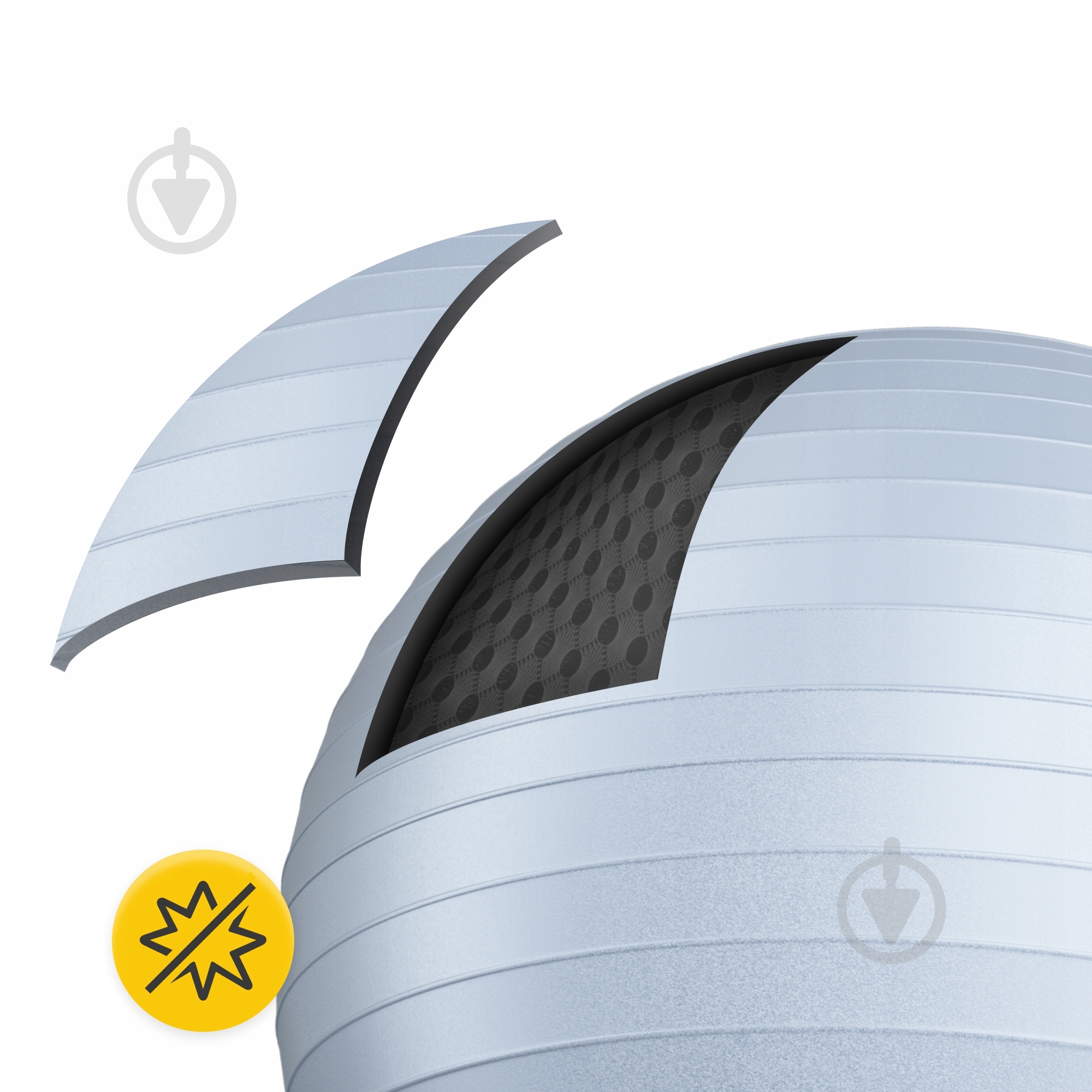 Фітбол 4fizjo Anti-Burst Grey d55 см P-5905973404747 - фото 8