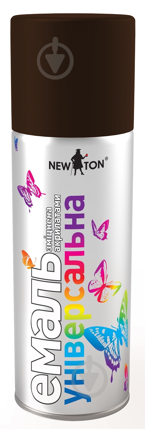 Эмаль New Ton аэрозольная универсальная Ral 8017 RAL 8017 темно-коричневый матовый мат 400 мл - фото 1