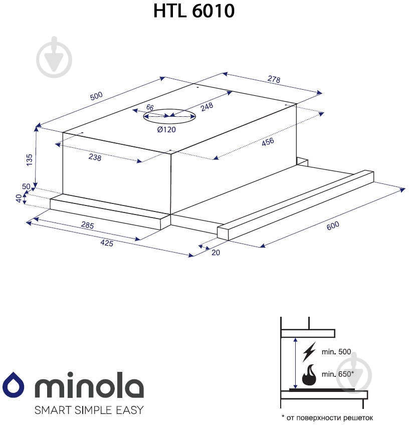 Вытяжка Minola HTL 6010 I 430 - фото 9 Вытяжка Minola HTL 6010 I 430 - фото 9