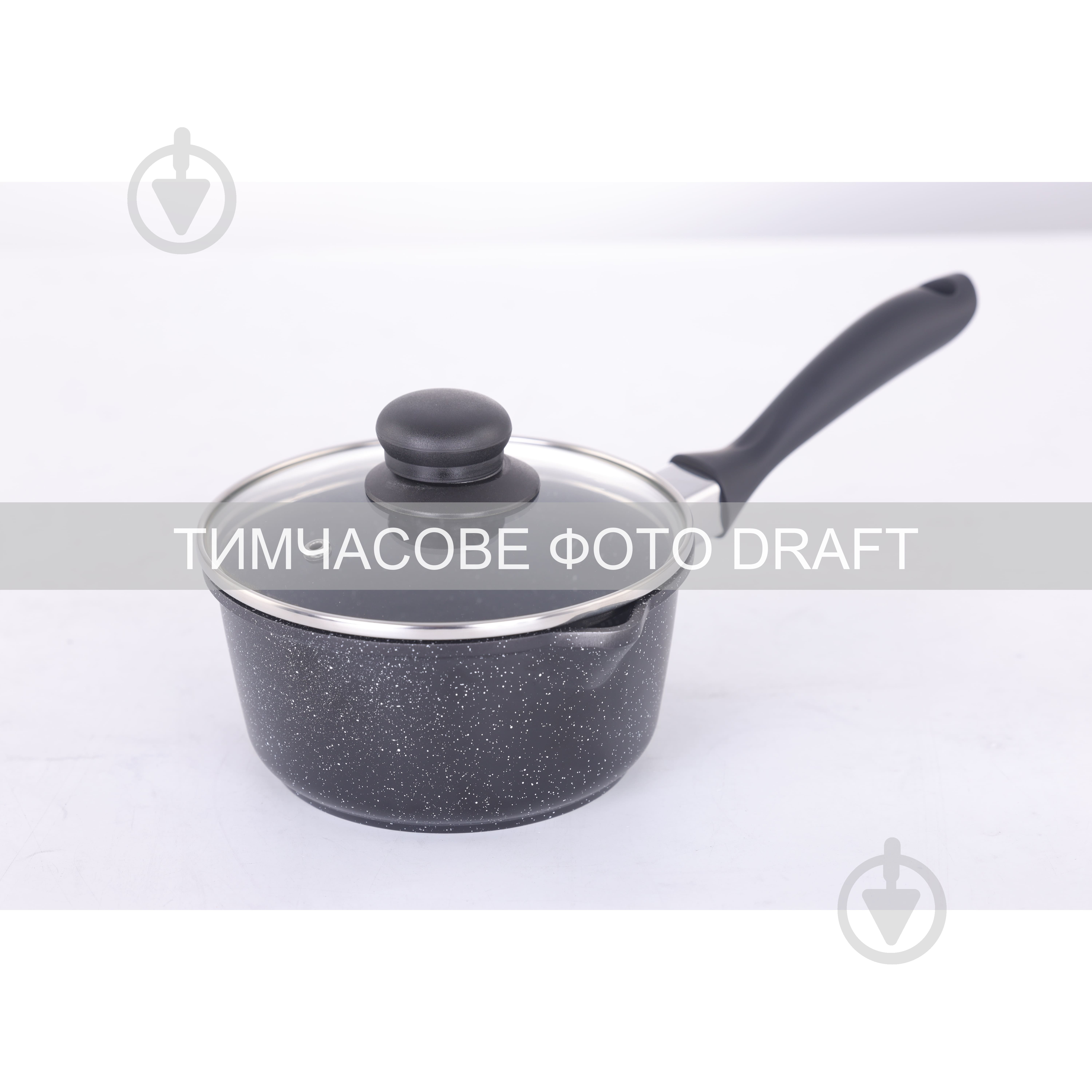 Ківш Ardesto зі скляною кришкою Gemini Anzio 1.2 л 16 см чорний (AR2412GES) - фото 1 Ківш Ardesto зі скляною кришкою Gemini Anzio 1.2 л 16 см чорний (AR2412GES) - фото 1