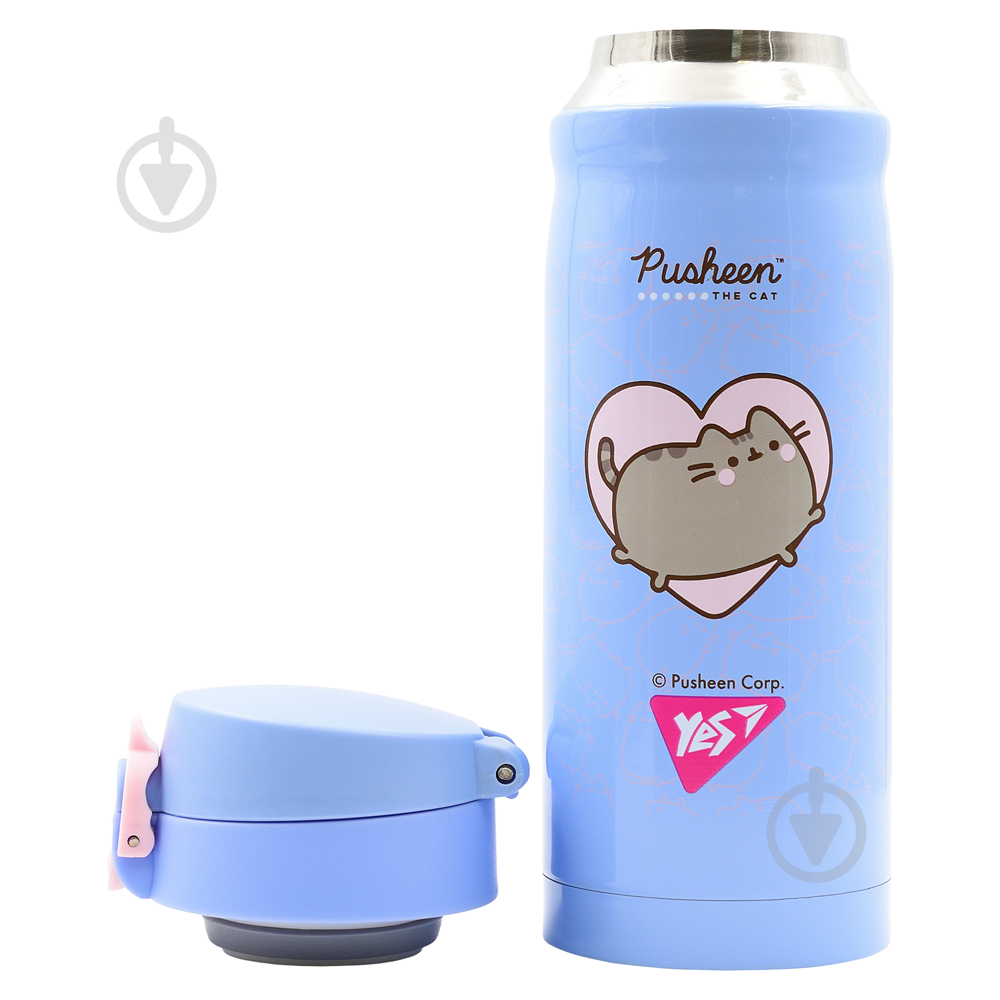 Термос YES Pusheen 350 мл голубой 708331 - фото 4 Термос YES Pusheen 350 мл голубой 708331 - фото 4