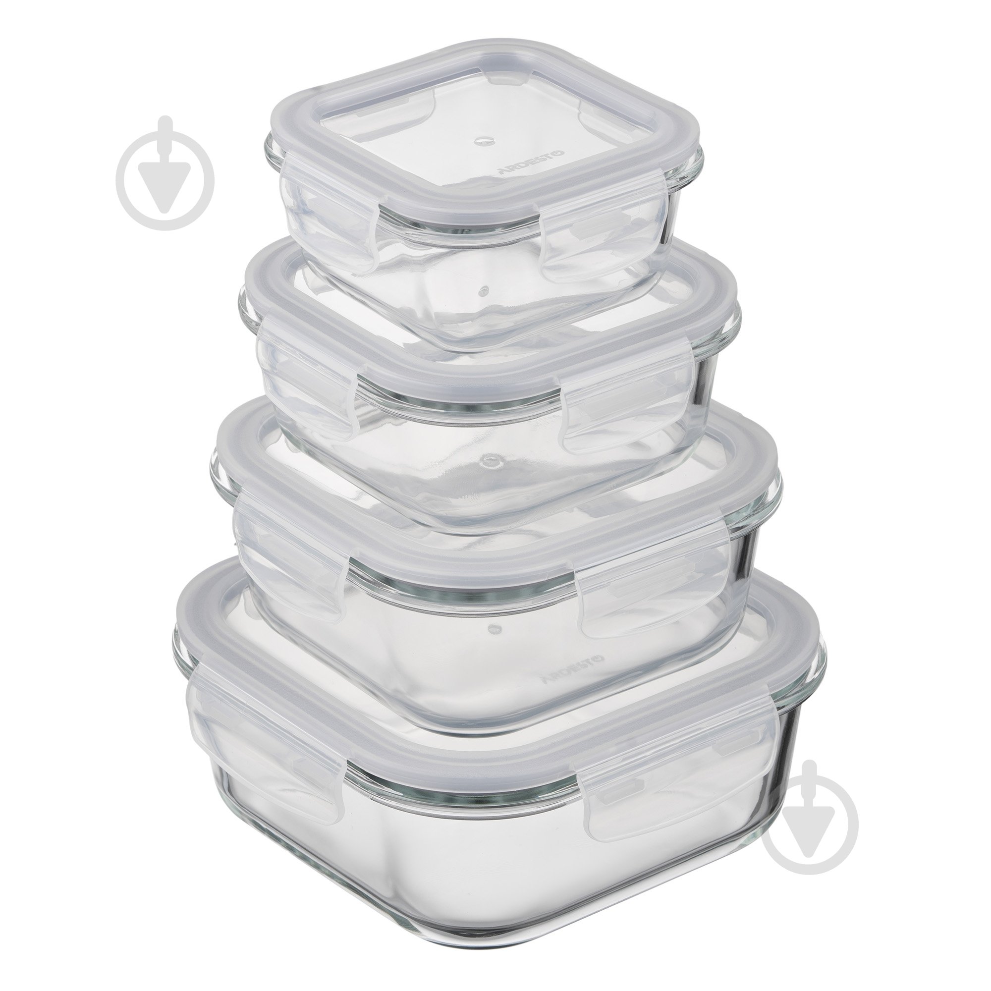 Контейнер для харчових продуктів з кришкою Ardesto Gemini 0.8 л квадратний (AR1280BSQ) - фото 7