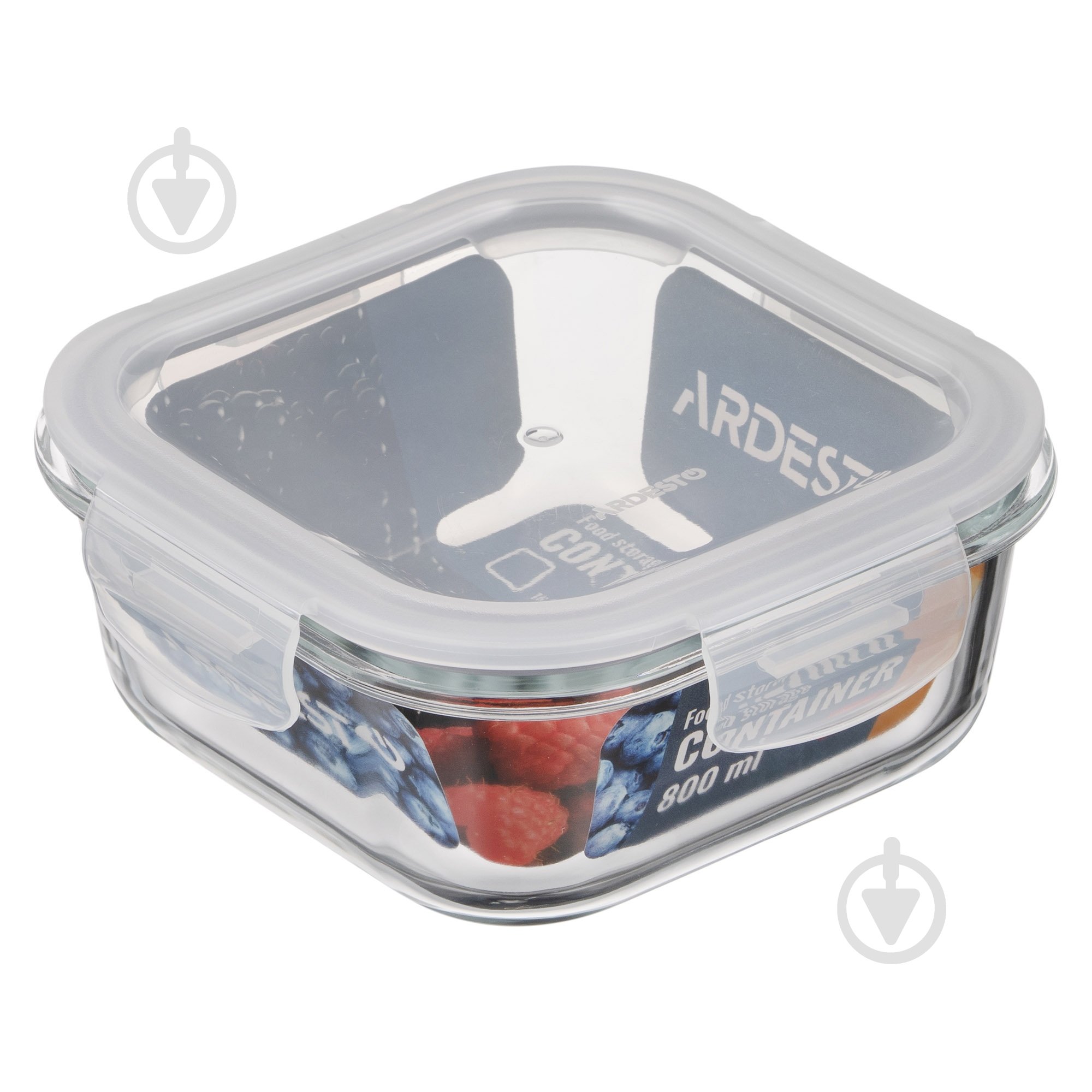 Контейнер для харчових продуктів з кришкою Ardesto Gemini 0.8 л квадратний (AR1280BSQ) - фото 5