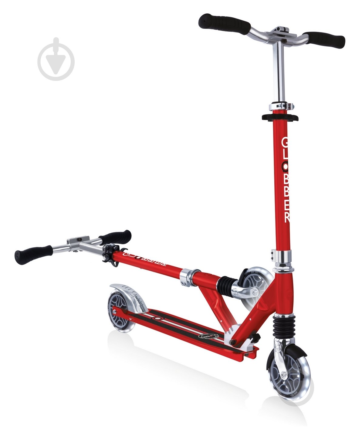 Самокат Globber FLOW ELEMENT COMFORT LIGHTS, колеса с подсветкой 100кг 5+ красный 727-102 - фото 2 Самокат Globber FLOW ELEMENT COMFORT LIGHTS, колеса с подсветкой 100кг 5+ красный 727-102 - фото 2