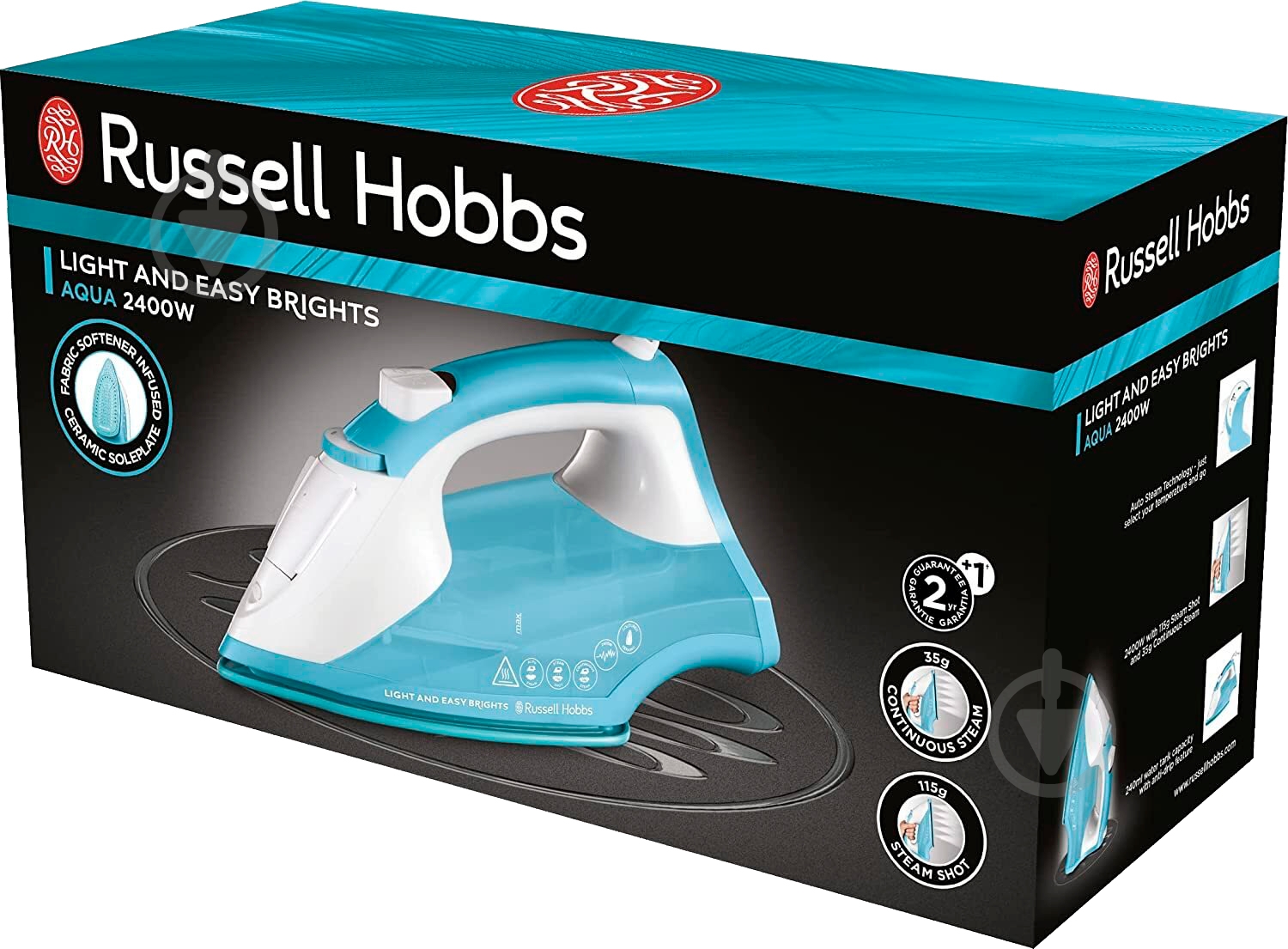Праска Russell Hobbs 26482-56 Light & Easy Brights Aqua Iron - фото 7 Праска Russell Hobbs 26482-56 Light & Easy Brights Aqua Iron - фото 7