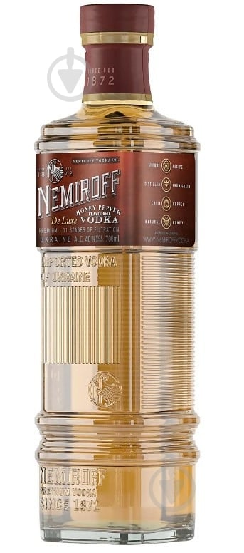 Горілка Nemiroff Honey Pepper De Luxe 0,5 л — фото 4