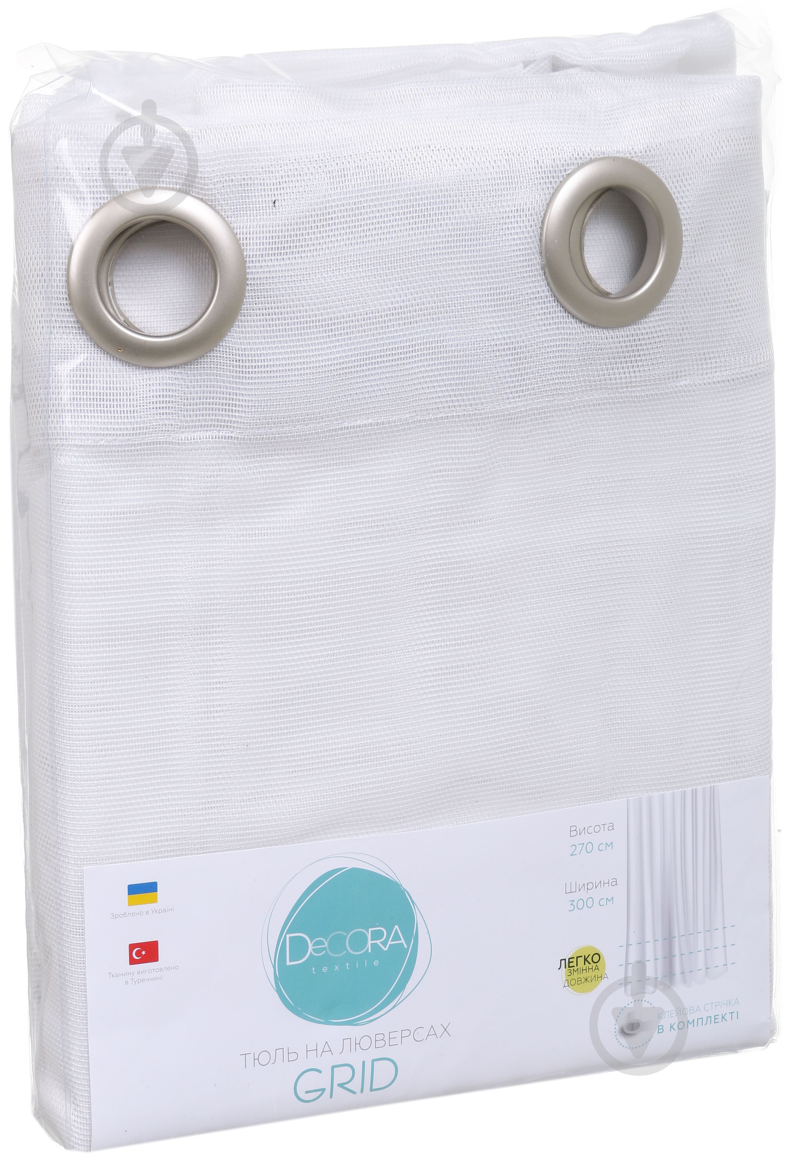 Тюль GRID 300х278 молочный Decora textile - фото 3