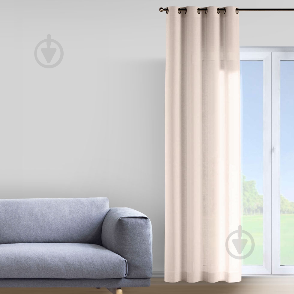 Тюль Grid 300х278 см бежевый Decora textile - фото 1