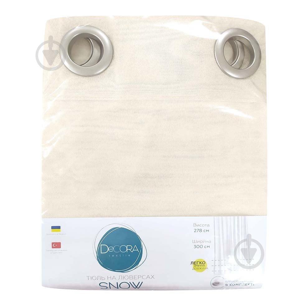 Тюль Snow 300х278 см молочний Decora textile - фото 3