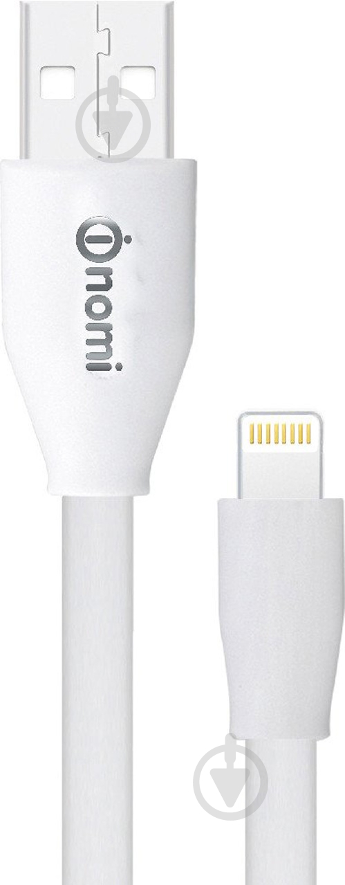 Кабель Nomi Lightning – USB 0,15 м белый (430318) - фото 1