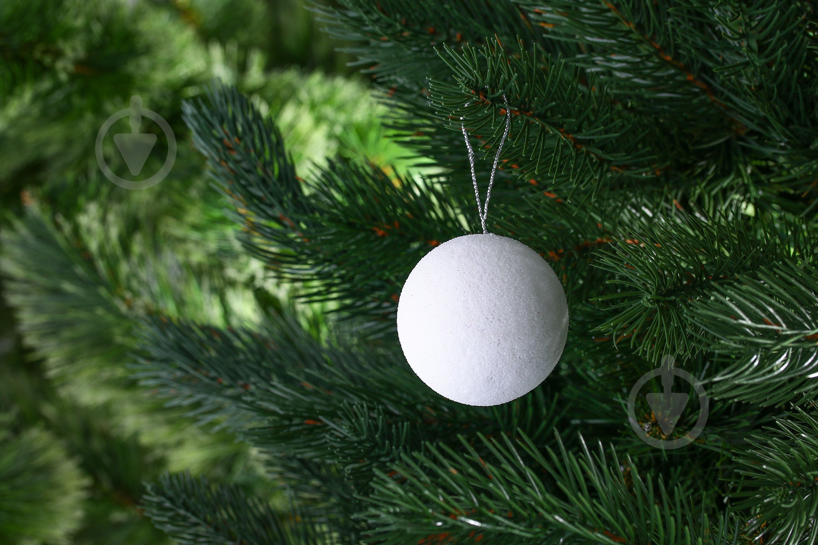 Шар пластиковый d60 8321 60 мм белый - фото 3