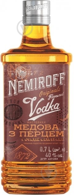 Настойка Nemiroff Украинская медовая с перцем 0,7 л - фото 1