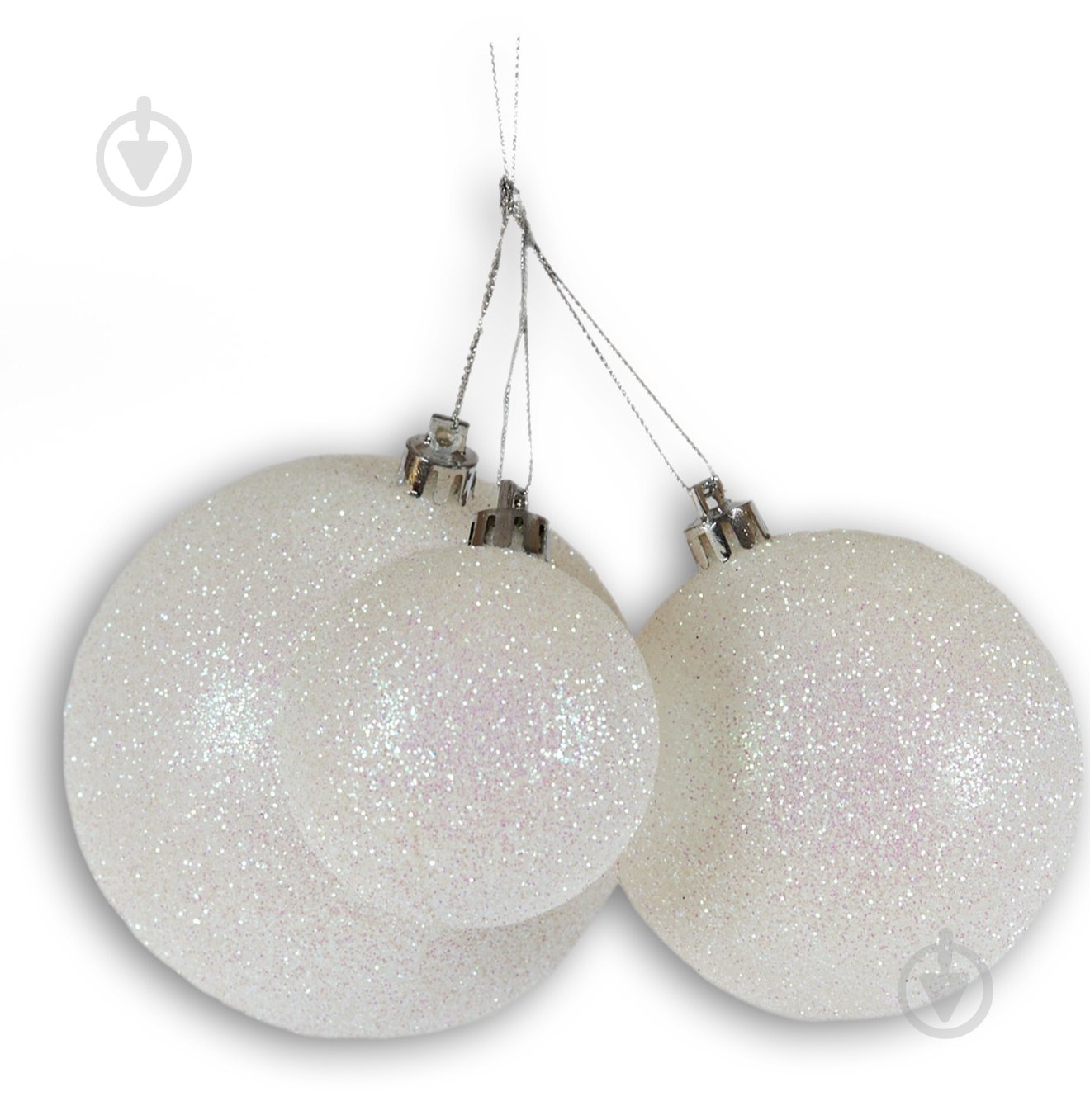 Шар пластиковый d80 8338 80 мм белый - фото 1