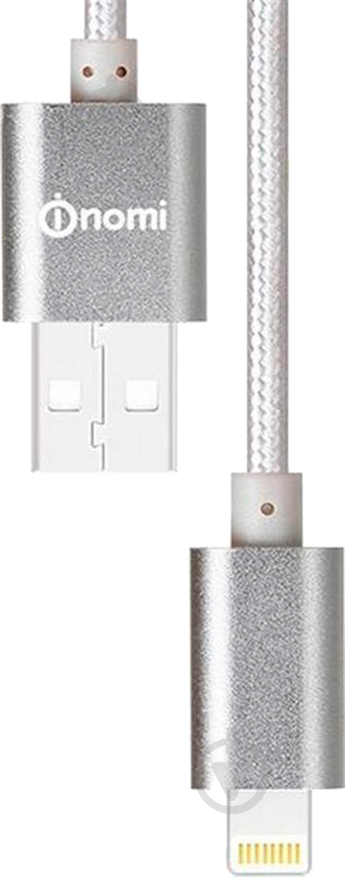 Кабель Nomi Lightning – USB 3 м серебряный (316191) - фото 1